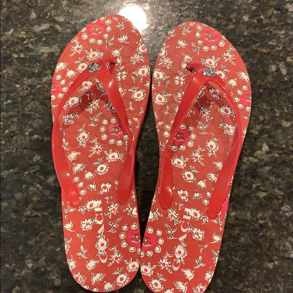 Coach flip flops